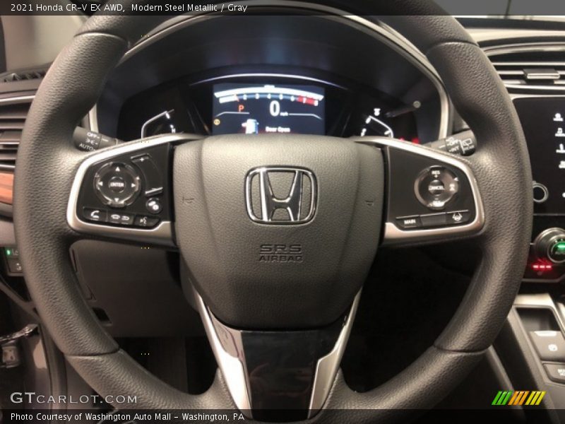 Modern Steel Metallic / Gray 2021 Honda CR-V EX AWD