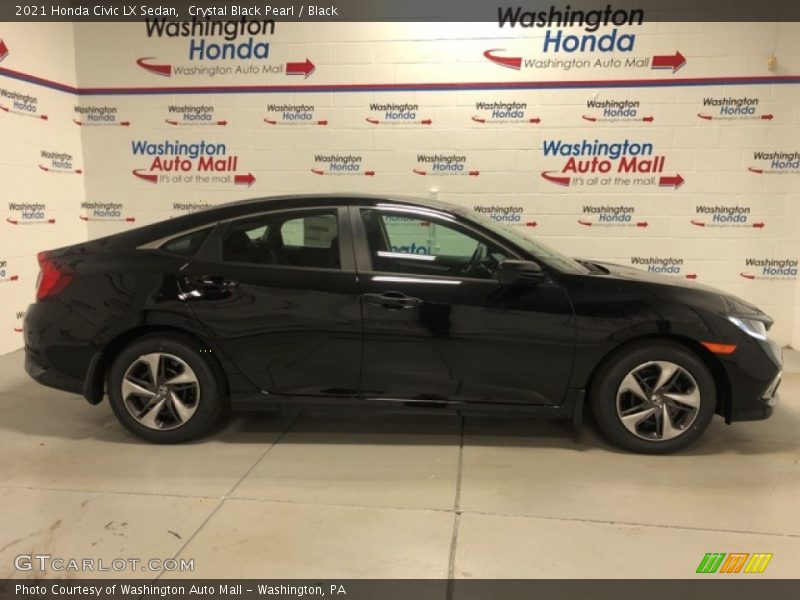 Crystal Black Pearl / Black 2021 Honda Civic LX Sedan
