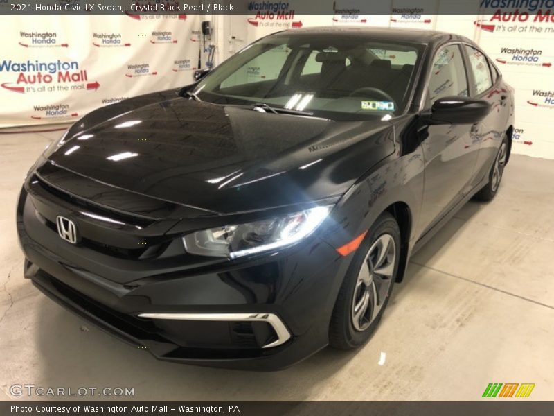 Crystal Black Pearl / Black 2021 Honda Civic LX Sedan