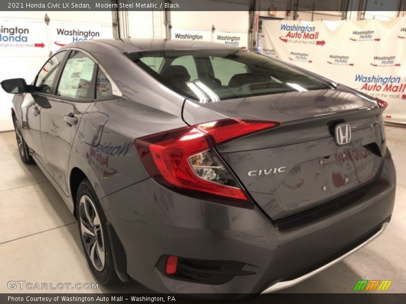 Modern Steel Metallic / Black 2021 Honda Civic LX Sedan