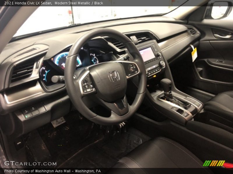 Modern Steel Metallic / Black 2021 Honda Civic LX Sedan