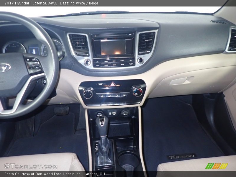 Dazzling White / Beige 2017 Hyundai Tucson SE AWD