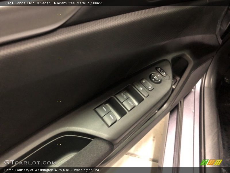 Modern Steel Metallic / Black 2021 Honda Civic LX Sedan
