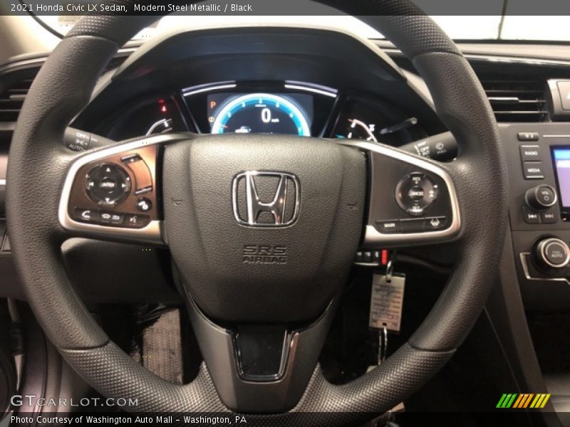 Modern Steel Metallic / Black 2021 Honda Civic LX Sedan