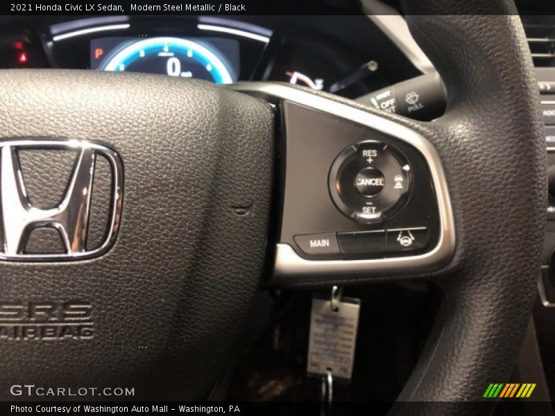 Modern Steel Metallic / Black 2021 Honda Civic LX Sedan