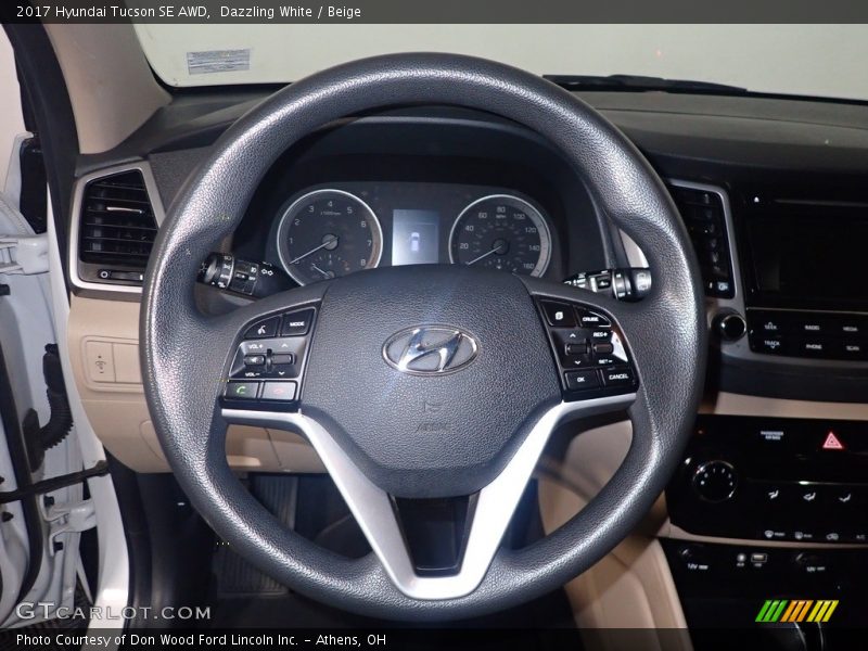 Dazzling White / Beige 2017 Hyundai Tucson SE AWD