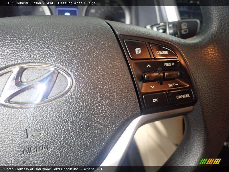 Dazzling White / Beige 2017 Hyundai Tucson SE AWD