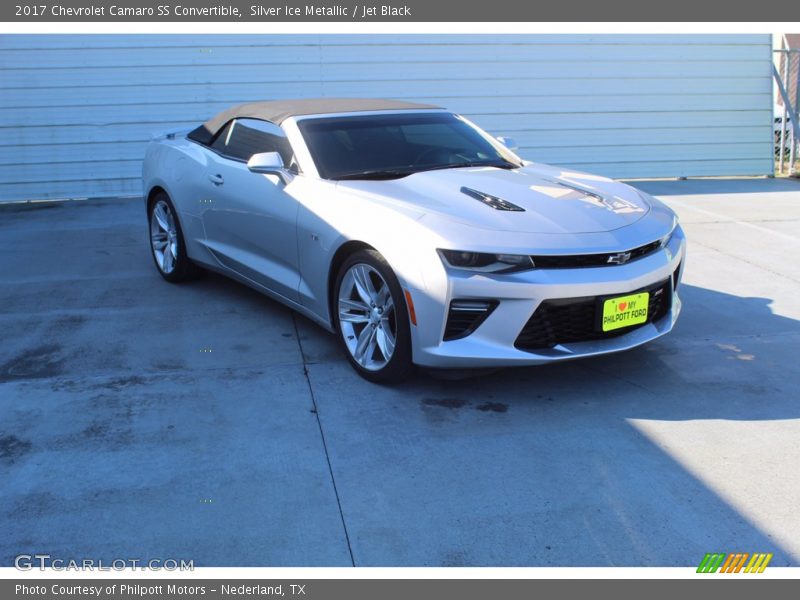Silver Ice Metallic / Jet Black 2017 Chevrolet Camaro SS Convertible