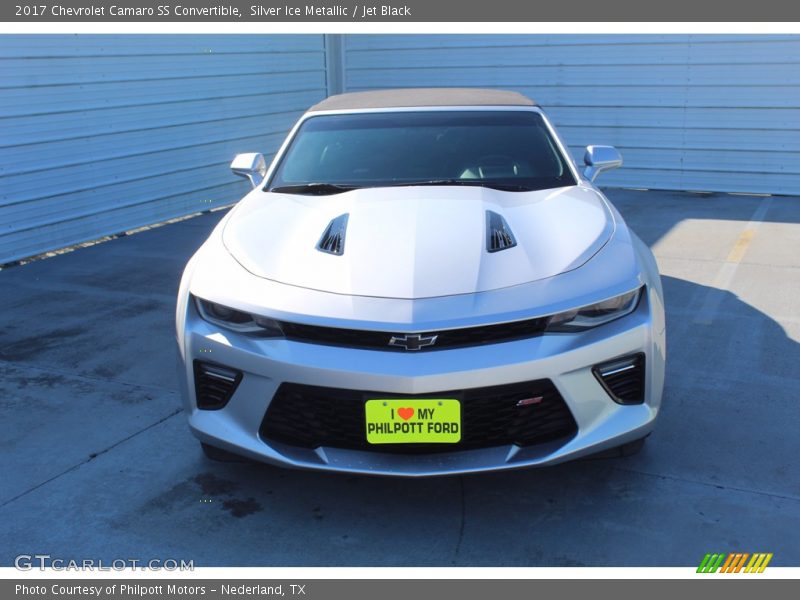 Silver Ice Metallic / Jet Black 2017 Chevrolet Camaro SS Convertible