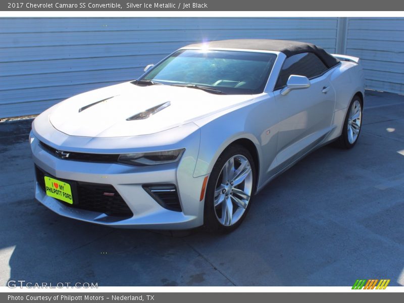 Silver Ice Metallic / Jet Black 2017 Chevrolet Camaro SS Convertible