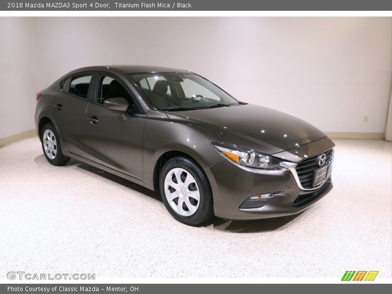 Titanium Flash Mica / Black 2018 Mazda MAZDA3 Sport 4 Door