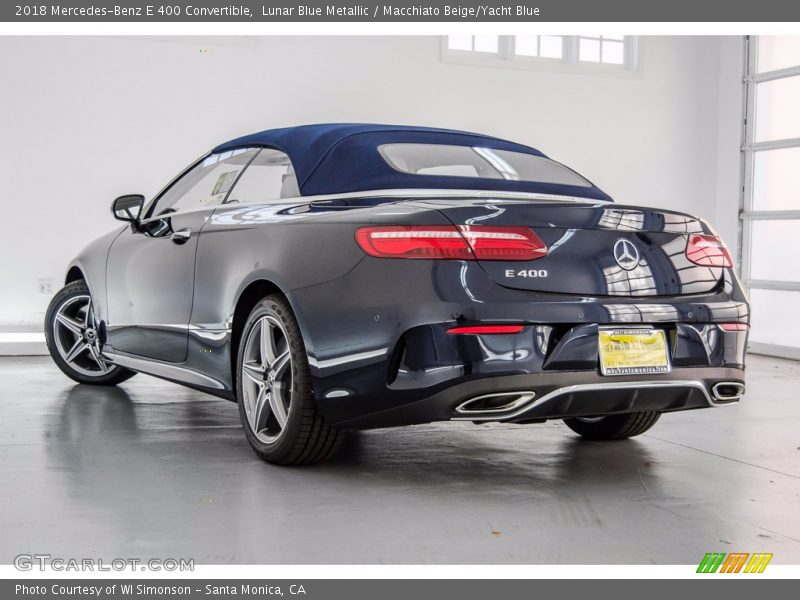 Lunar Blue Metallic / Macchiato Beige/Yacht Blue 2018 Mercedes-Benz E 400 Convertible