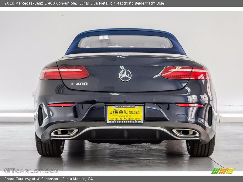 Lunar Blue Metallic / Macchiato Beige/Yacht Blue 2018 Mercedes-Benz E 400 Convertible