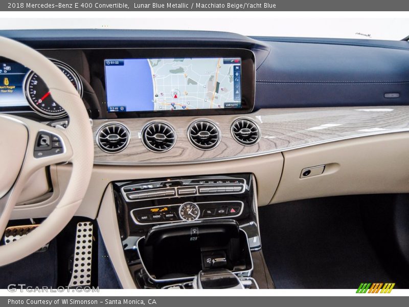 Lunar Blue Metallic / Macchiato Beige/Yacht Blue 2018 Mercedes-Benz E 400 Convertible