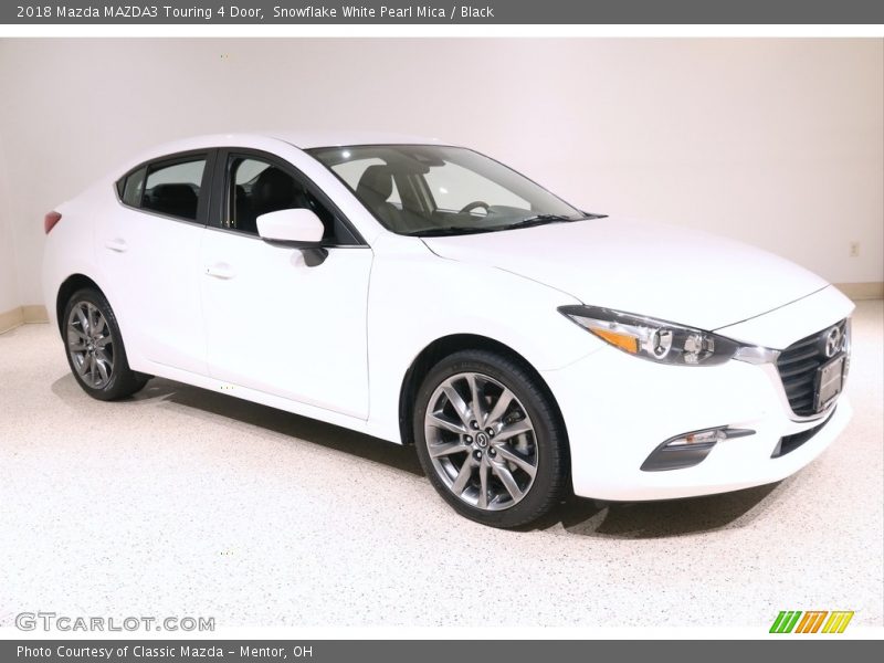 Snowflake White Pearl Mica / Black 2018 Mazda MAZDA3 Touring 4 Door