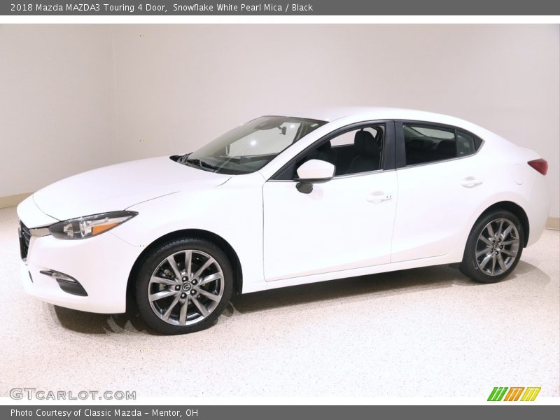 Snowflake White Pearl Mica / Black 2018 Mazda MAZDA3 Touring 4 Door