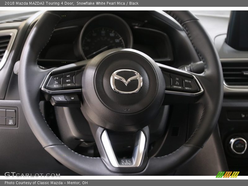Snowflake White Pearl Mica / Black 2018 Mazda MAZDA3 Touring 4 Door
