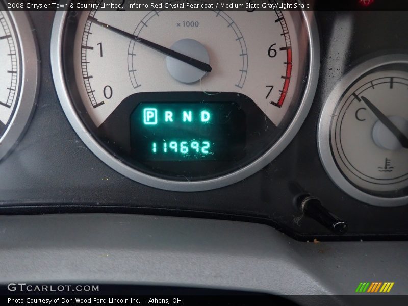 Inferno Red Crystal Pearlcoat / Medium Slate Gray/Light Shale 2008 Chrysler Town & Country Limited