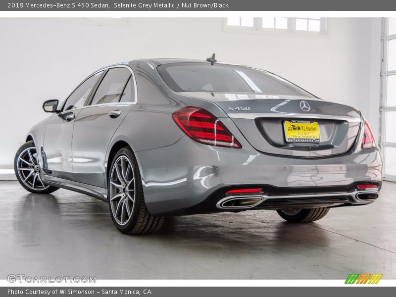 Selenite Grey Metallic / Nut Brown/Black 2018 Mercedes-Benz S 450 Sedan