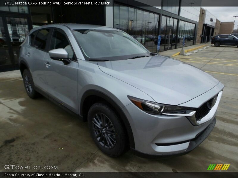 Sonic Silver Metallic / Black 2021 Mazda CX-5 Touring AWD