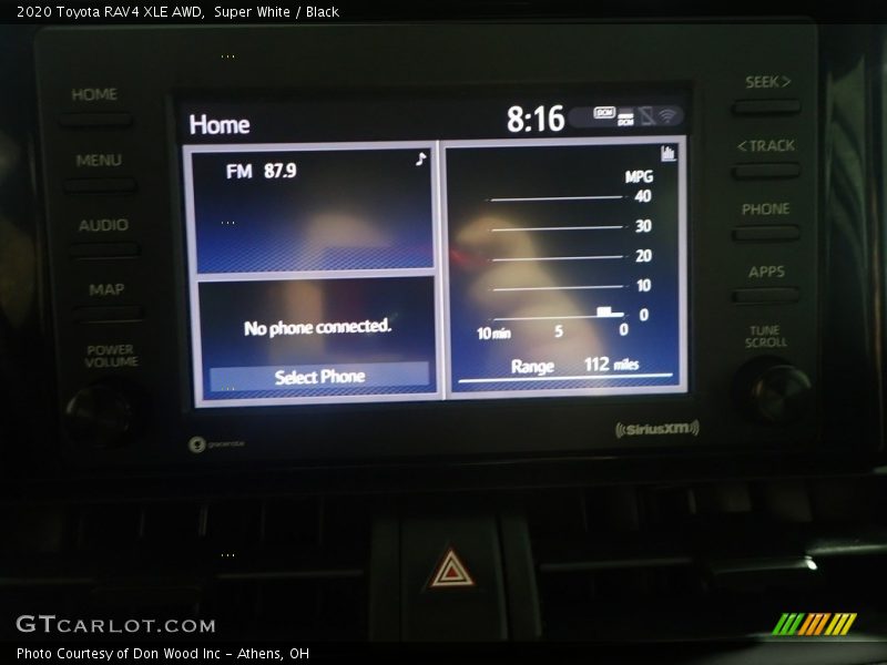 Super White / Black 2020 Toyota RAV4 XLE AWD