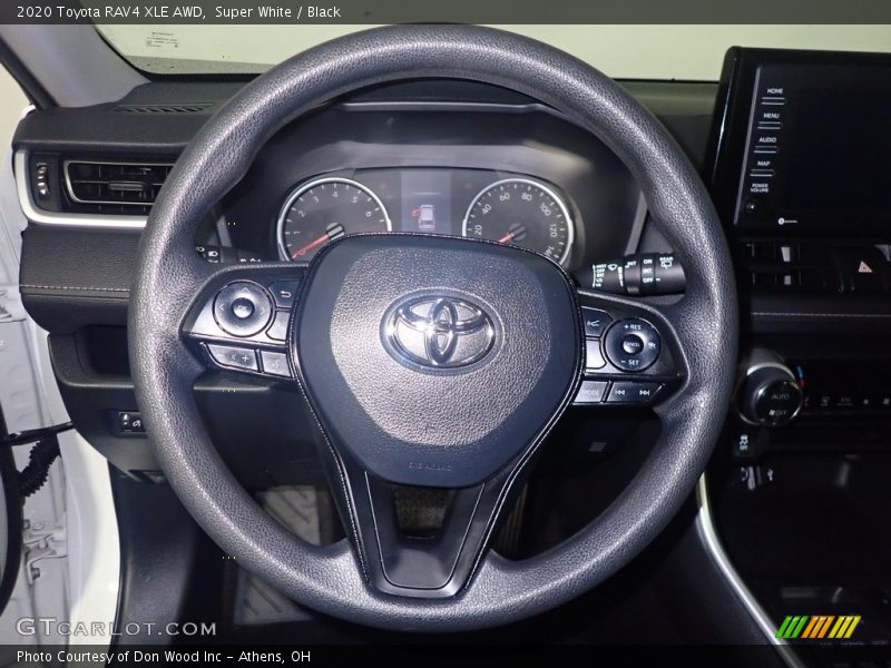 Super White / Black 2020 Toyota RAV4 XLE AWD