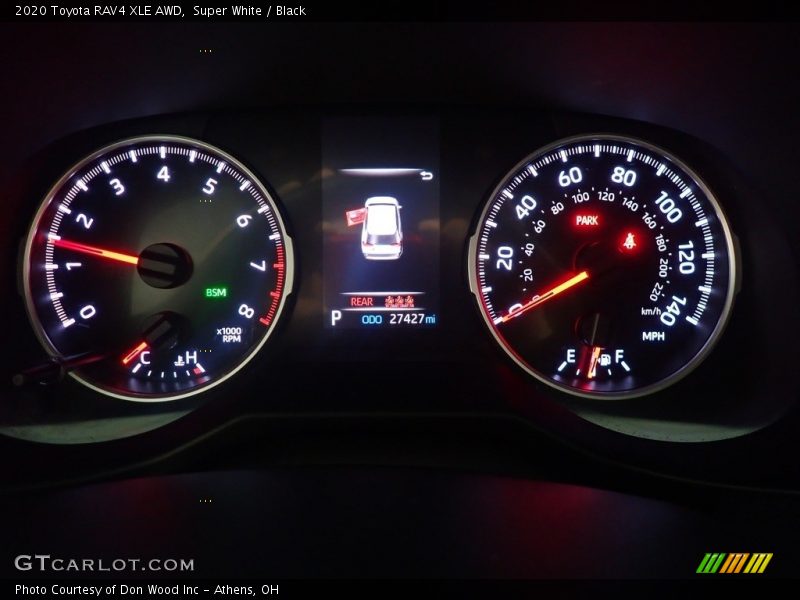 Super White / Black 2020 Toyota RAV4 XLE AWD