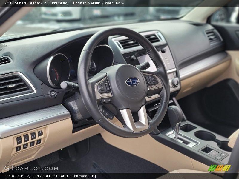 Tungsten Metallic / Warm Ivory 2017 Subaru Outback 2.5i Premium