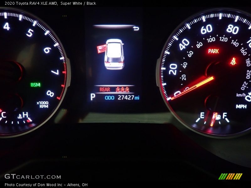 Super White / Black 2020 Toyota RAV4 XLE AWD
