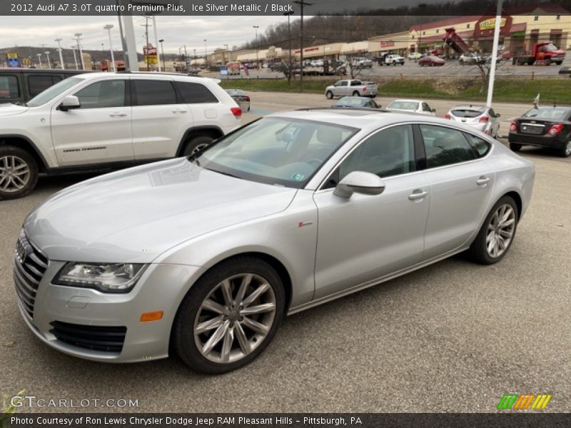 Ice Silver Metallic / Black 2012 Audi A7 3.0T quattro Premium Plus