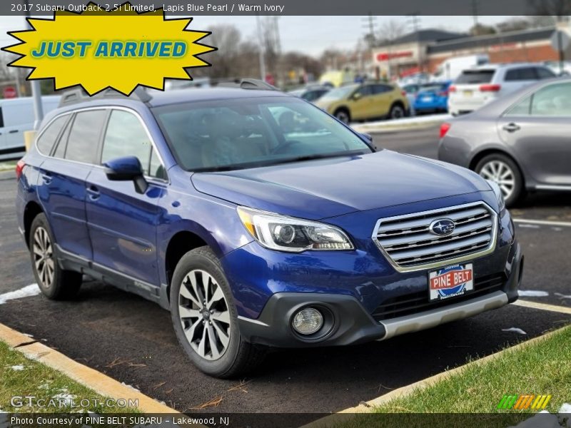 Lapis Blue Pearl / Warm Ivory 2017 Subaru Outback 2.5i Limited