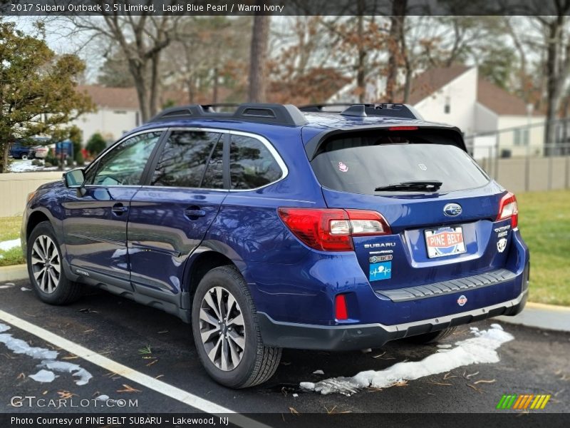 Lapis Blue Pearl / Warm Ivory 2017 Subaru Outback 2.5i Limited