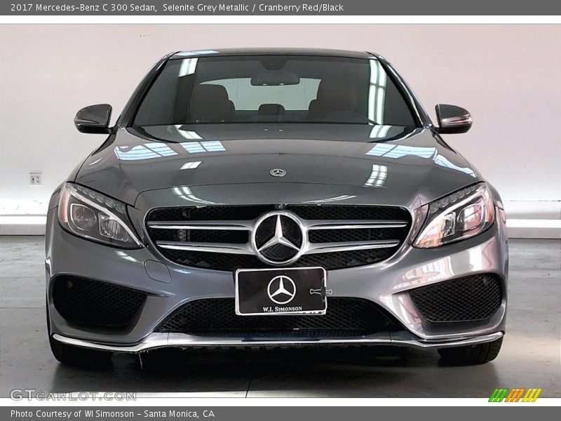 Selenite Grey Metallic / Cranberry Red/Black 2017 Mercedes-Benz C 300 Sedan