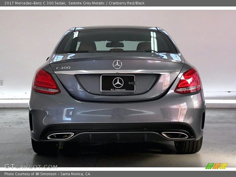 Selenite Grey Metallic / Cranberry Red/Black 2017 Mercedes-Benz C 300 Sedan