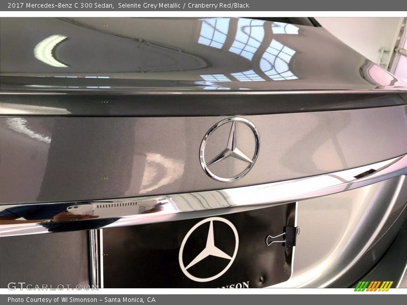 Selenite Grey Metallic / Cranberry Red/Black 2017 Mercedes-Benz C 300 Sedan