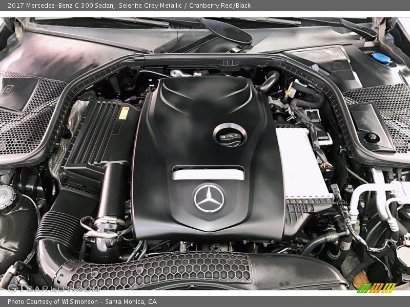 Selenite Grey Metallic / Cranberry Red/Black 2017 Mercedes-Benz C 300 Sedan