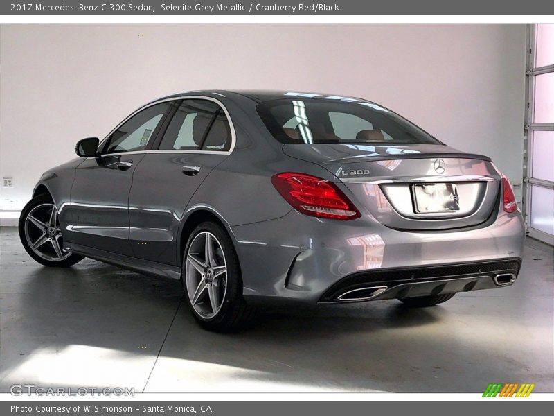 Selenite Grey Metallic / Cranberry Red/Black 2017 Mercedes-Benz C 300 Sedan