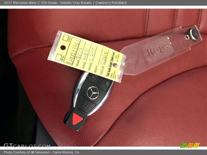 Selenite Grey Metallic / Cranberry Red/Black 2017 Mercedes-Benz C 300 Sedan