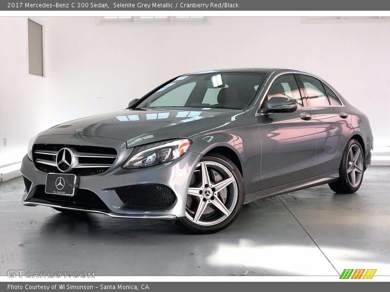 Selenite Grey Metallic / Cranberry Red/Black 2017 Mercedes-Benz C 300 Sedan