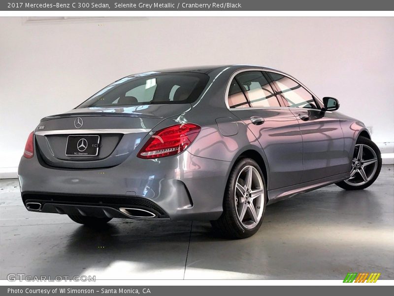Selenite Grey Metallic / Cranberry Red/Black 2017 Mercedes-Benz C 300 Sedan