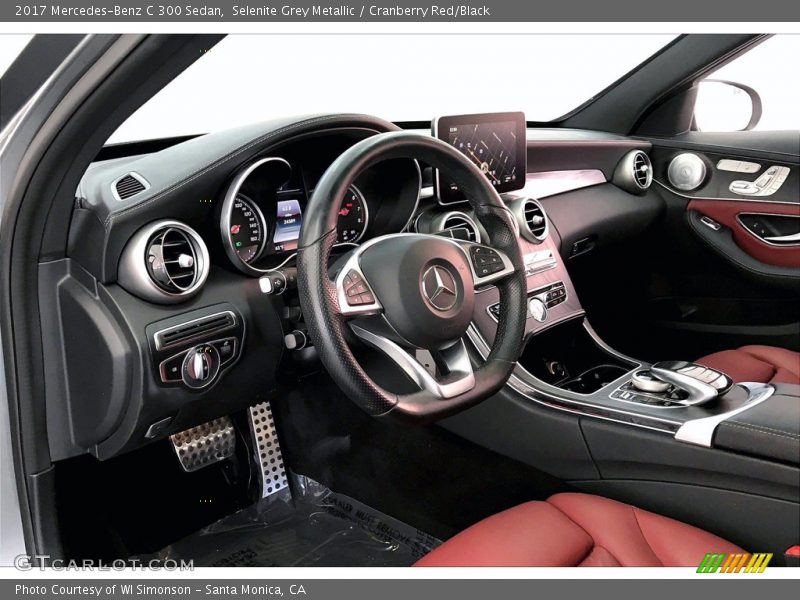 Selenite Grey Metallic / Cranberry Red/Black 2017 Mercedes-Benz C 300 Sedan