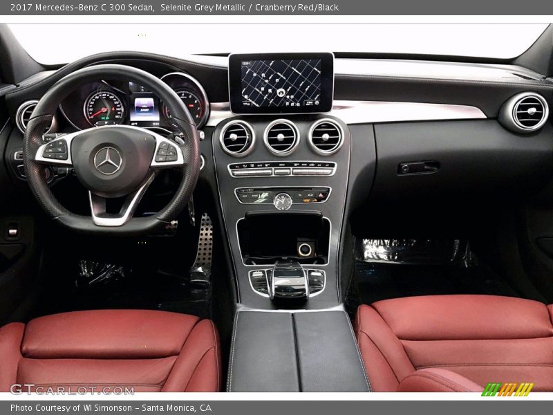 Selenite Grey Metallic / Cranberry Red/Black 2017 Mercedes-Benz C 300 Sedan