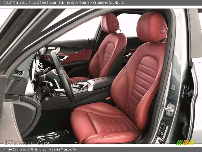 Selenite Grey Metallic / Cranberry Red/Black 2017 Mercedes-Benz C 300 Sedan
