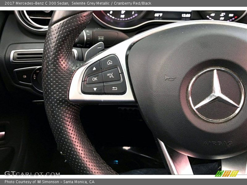Selenite Grey Metallic / Cranberry Red/Black 2017 Mercedes-Benz C 300 Sedan