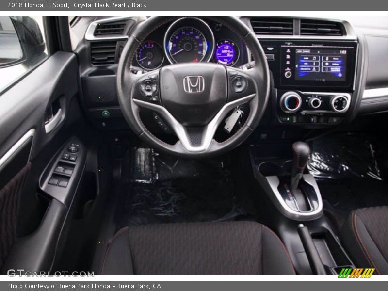 Crystal Black Pearl / Black 2018 Honda Fit Sport