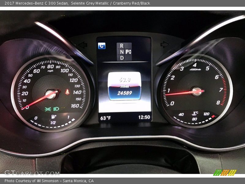 Selenite Grey Metallic / Cranberry Red/Black 2017 Mercedes-Benz C 300 Sedan