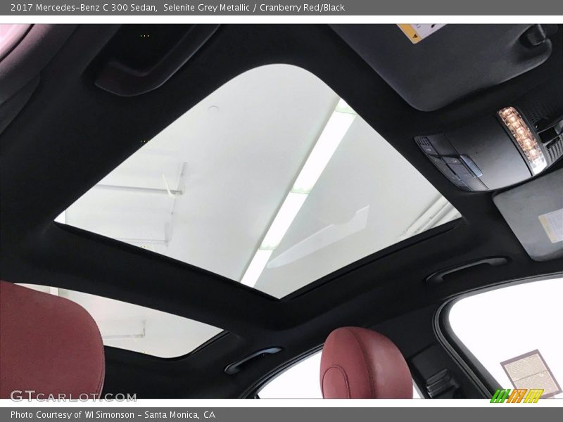 Selenite Grey Metallic / Cranberry Red/Black 2017 Mercedes-Benz C 300 Sedan