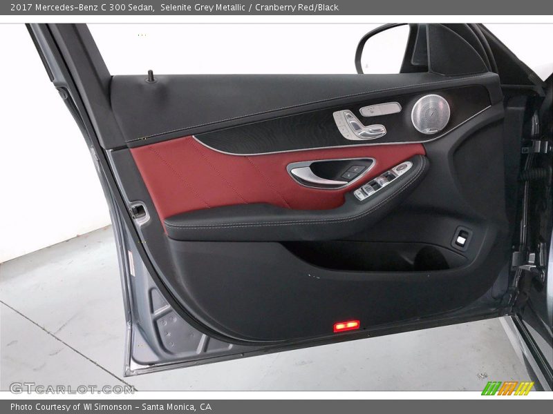 Selenite Grey Metallic / Cranberry Red/Black 2017 Mercedes-Benz C 300 Sedan