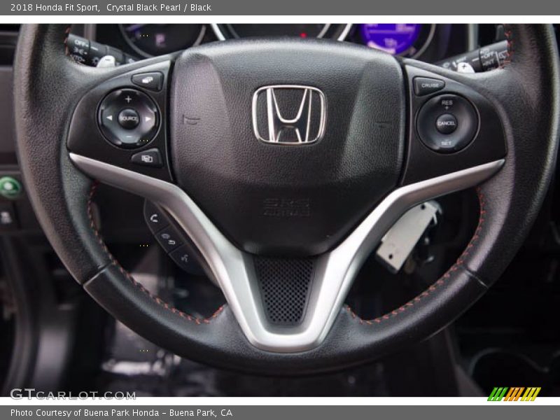 Crystal Black Pearl / Black 2018 Honda Fit Sport