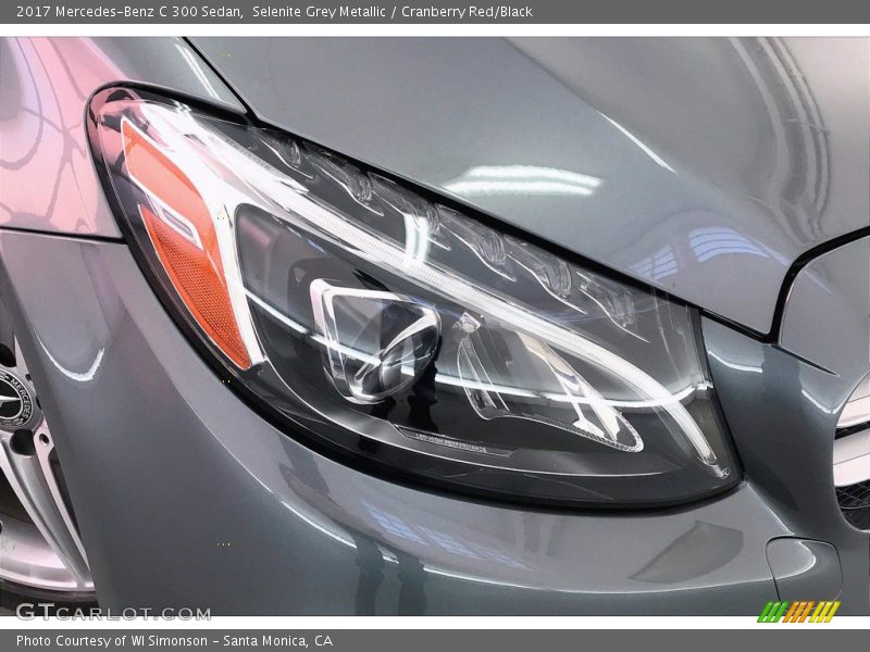 Selenite Grey Metallic / Cranberry Red/Black 2017 Mercedes-Benz C 300 Sedan